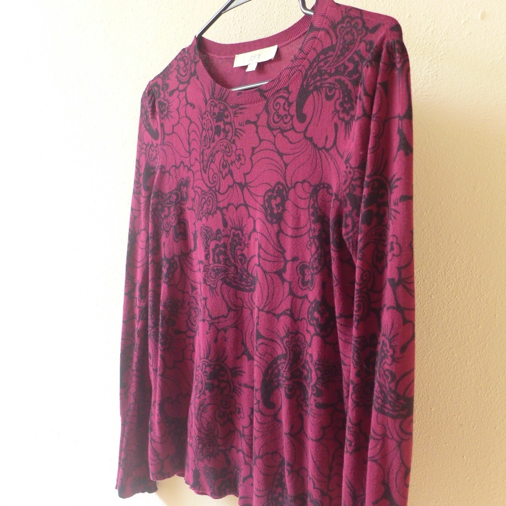 Loft patterned sweater EUC